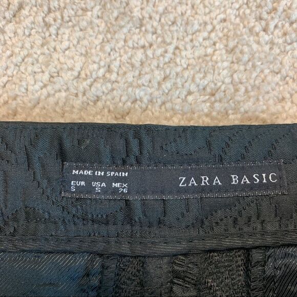 ZARA black quilted fabric dress shorts Sz S - Picture 6 of 9
